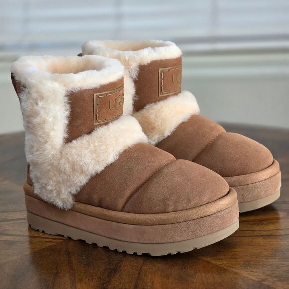UGG Classic Chillapeak Chestnut Women's Boots Size 9 Suede Lamb Fur 1144046 New - Picture 14 of 14